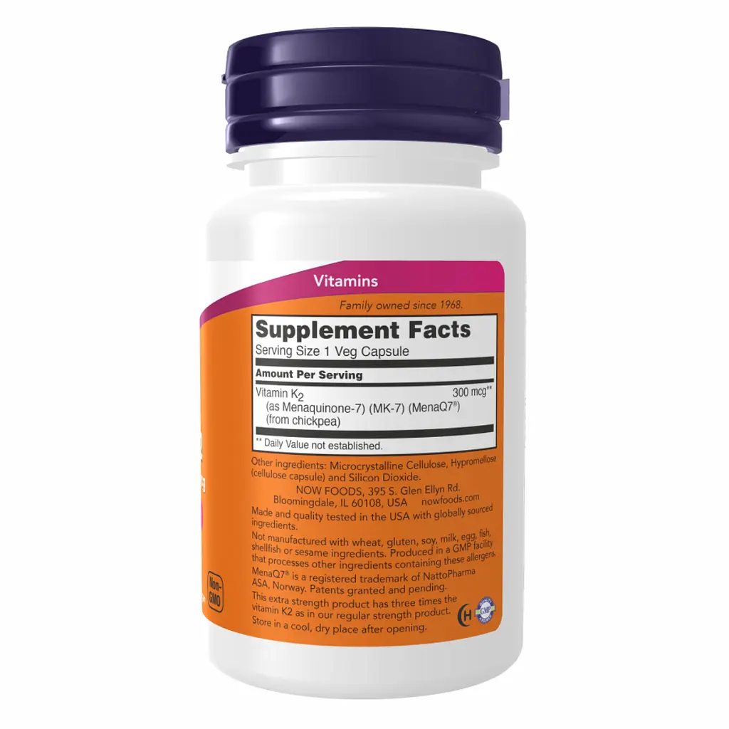 Вітамін К2, Vitamin K2 (MK-7) 300 mcg - 60 vcaps - фото 2