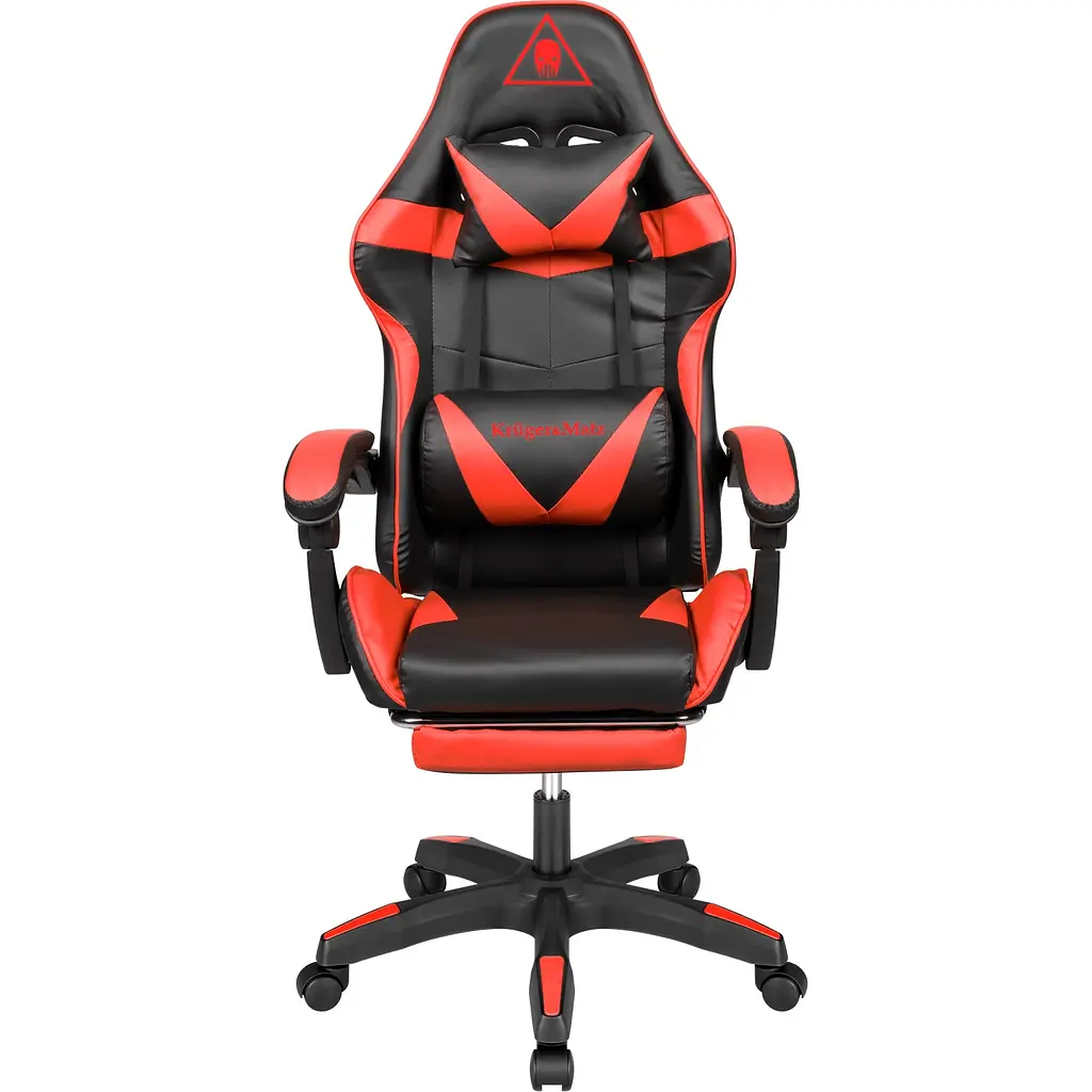 Кресло геймерское Kruger&Matz GX-150 с подставкой для ног Red/Black - фото 3