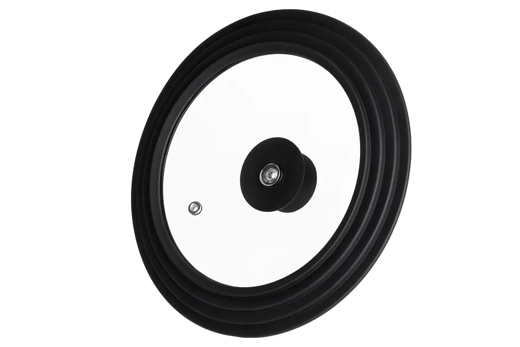 Ardesto Кришка універсальна Black Mars Smart 24/26/28 см, скло, силікон - фото 4