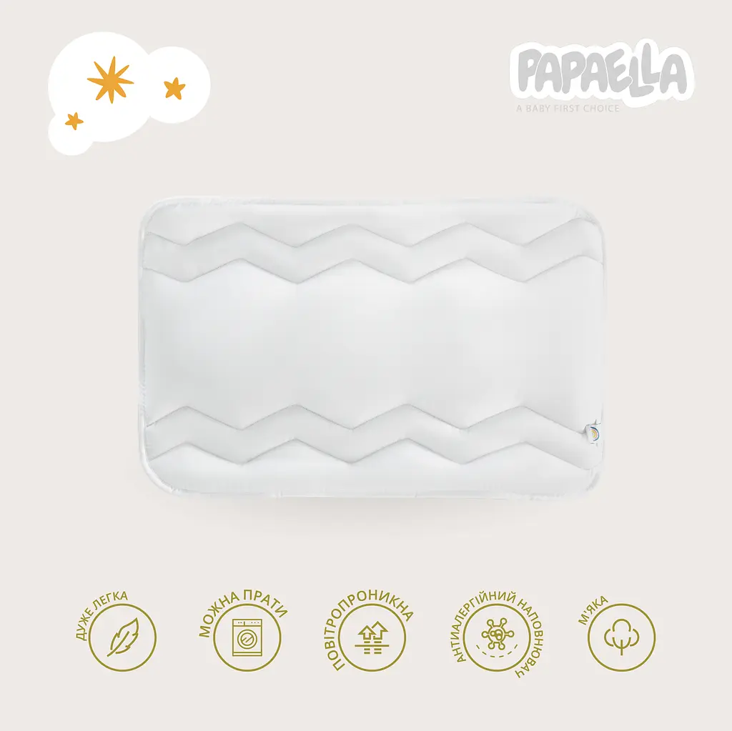Подушка дитяча Papaella Baby Comfort 60х40 см біла (8-29615) - фото 6