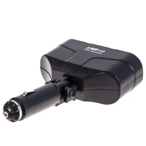 Автомобільний розгалужувач прикурювача VOIN 2 виходу 2USB 2400mA 12/24V Кутовий (WF-0668/003) - фото 4