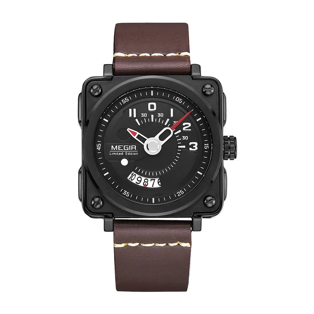 Чоловічий годинник Megir MG2040 Black Brown