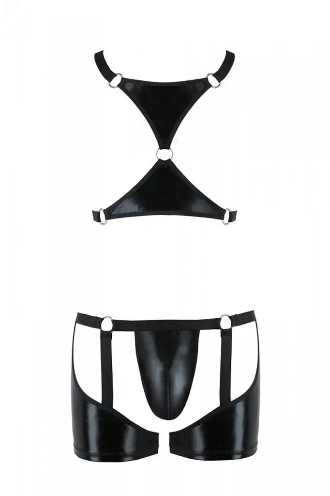 Комплект чоловічий Passion 047 SET ARON L/XL чорний - фото 4