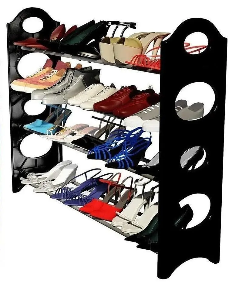 Полиця для взуття органайзер Amazing Stackable Shoe Rack на 4 полиці - фото 2