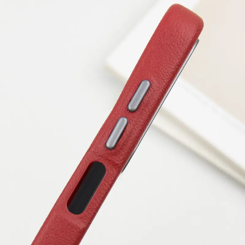 Шкіряний чохол Leather Case Metal Buttons для Samsung Galaxy A25 5G Red - фото 5