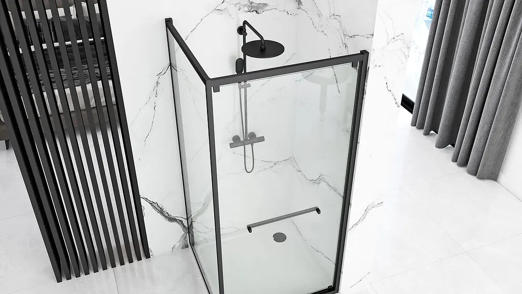 Душова кабіна Rea Space In 80x100 black REA-K8882, Чорний, Універсальна, прозорий - фото 4