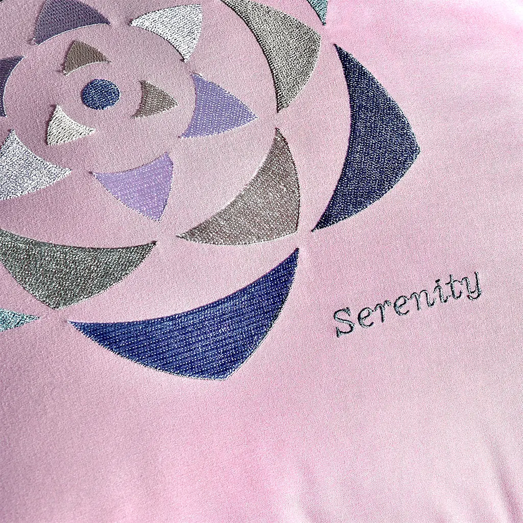 Подушка декоративна IDEIA 50х50 - Rain Serenity із вишивкою пудра - фото 2