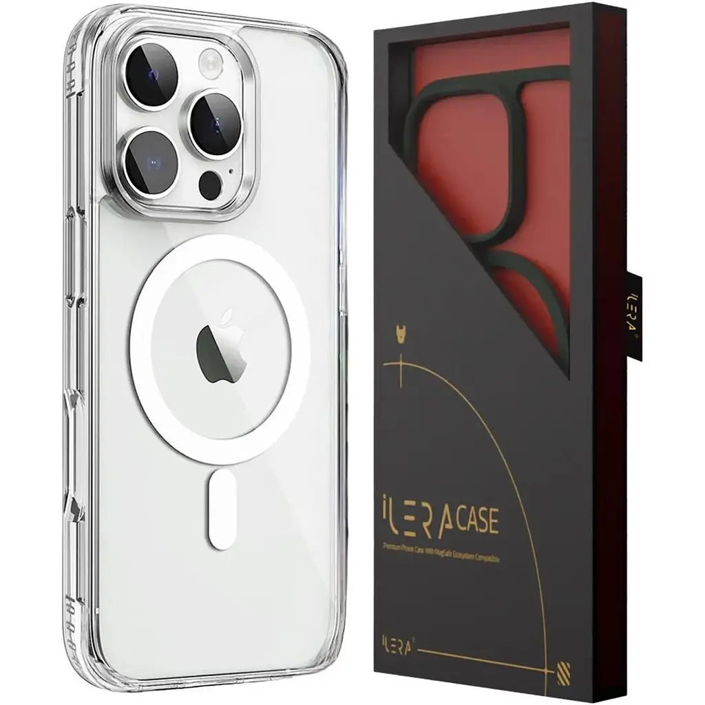 Чохол iLera with MagSafe для Apple iPhone 16 Pro Max Transparent [iLGCLCa16PrMx] [125209] - фото 2