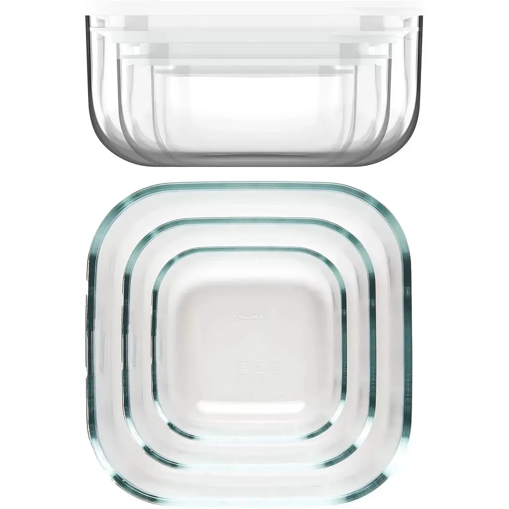 Набір скляних контейнерів Guzzini Kitchen active design Store & more із герметичними кришками 3 шт. прозорий - фото 2