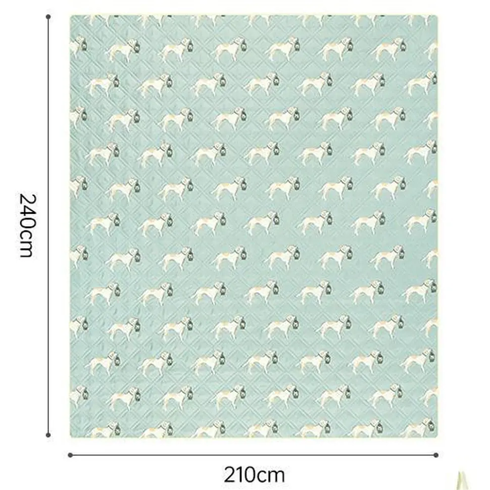 Килимок для пікніка Naturehike CNK2350WS010 210x240 см, блакитний із принтом - фото 2