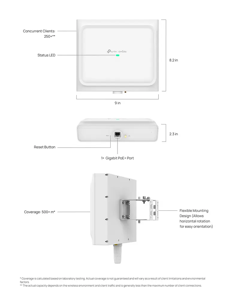 Точка доступу TP-Link EAP650 D120 OUTDOOR AX3000, 1xGE LAN, PoE, Passive PoE - фото 7