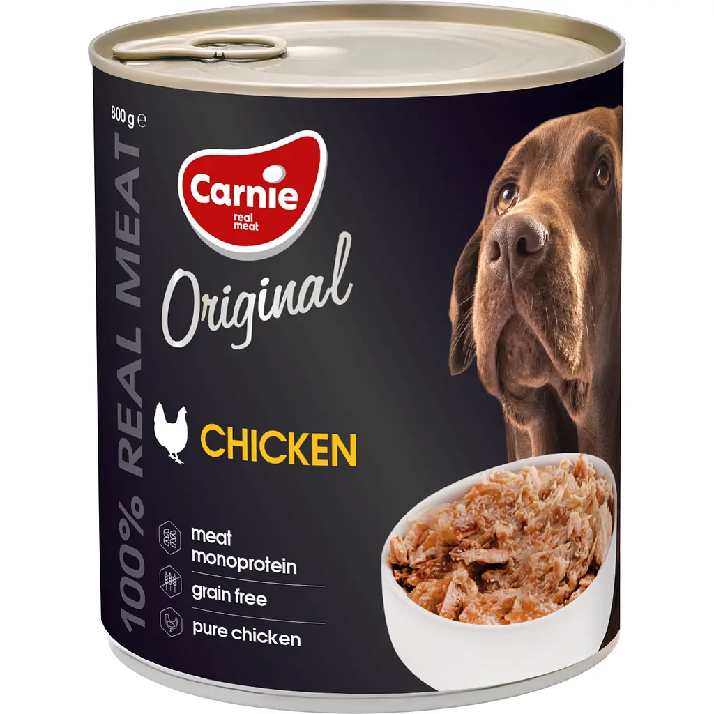 Уцінка. Вологий корм для собак Carnie Original Mono Protein Курка 800 г