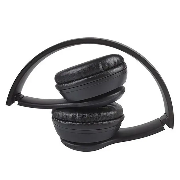 Наушники беспроводные P47 с поддержкой карты памяти + встроенным FM-радио Black (16092) - фото 6