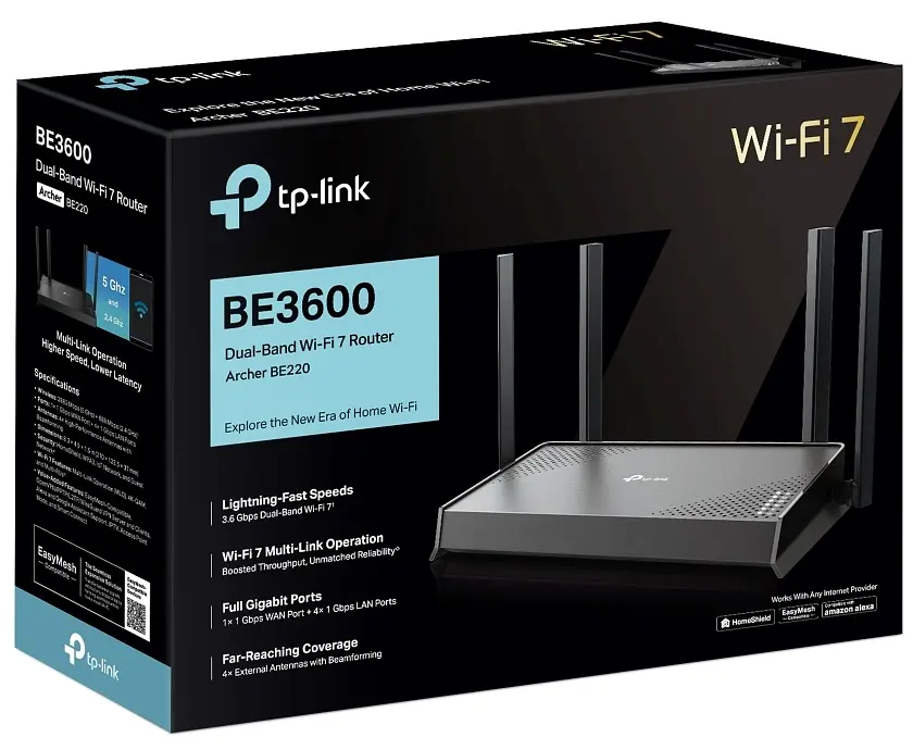 Бездротовий маршрутизатор TP-Link Archer BE220 BE3600 (7224943) - фото 5