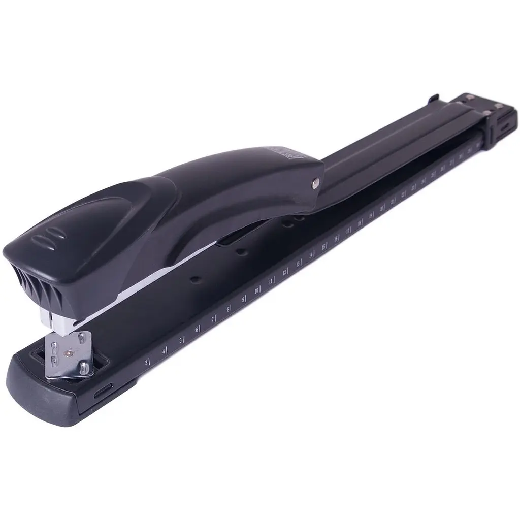 Степлер Buromax удлиненный металлический №24/6, №26/6, 20 листов черный (BM.4252) - фото 2