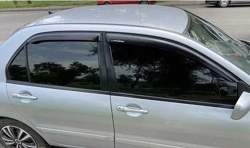 Дефлектори вікон вітровики Mitsubishi Lancer IX 2003-2007 Скотч 3M Voron Glass - фото 3