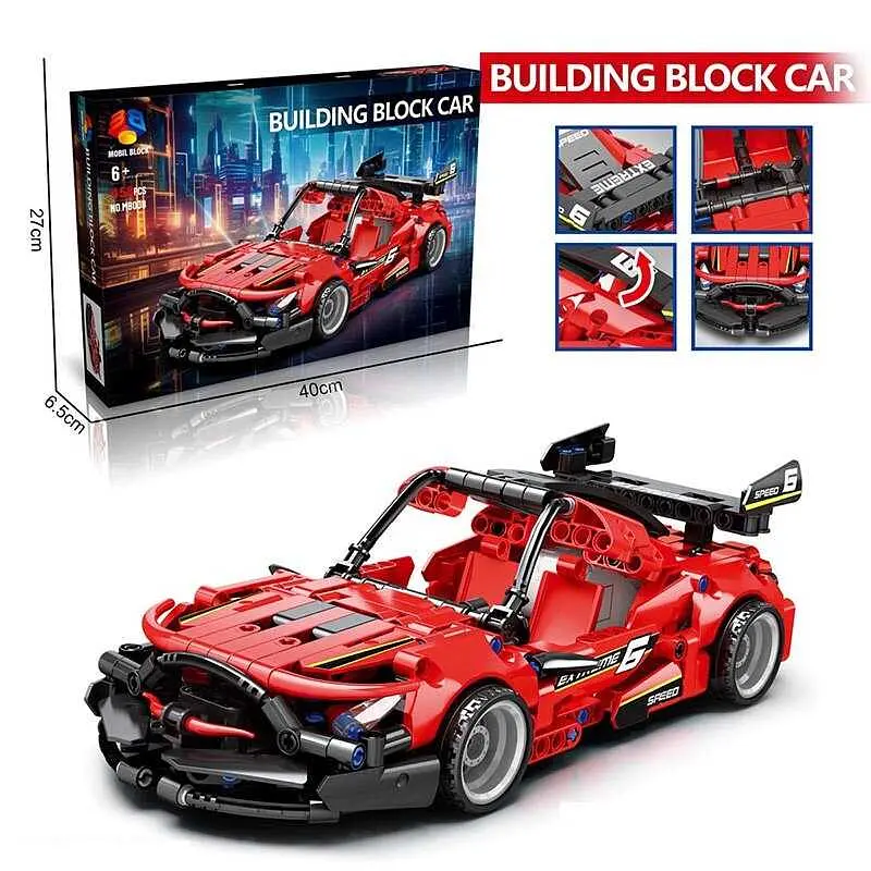 Конструктор A-Toys Автомобіль для перегонів 458 деталей гумові шини MB008 MB018 - фото 2