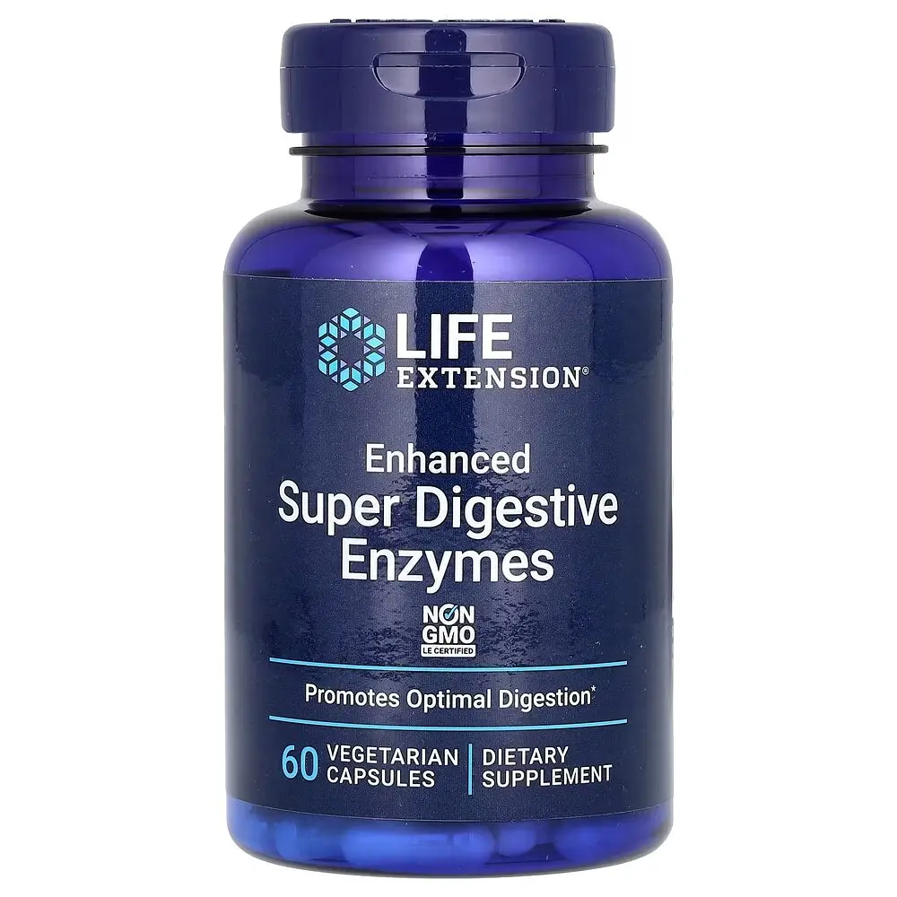 Комплекс травних ферментів Life Extension Enhanced Super Digestive Enzymes, 60 вегакапсул