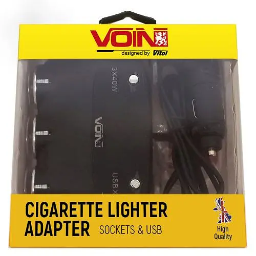 Автомобільний розгалужувач прикурювача VOIN 3 виходу 2400mA 12/24V Провід та Вольтметр (SC-3003) - фото 5