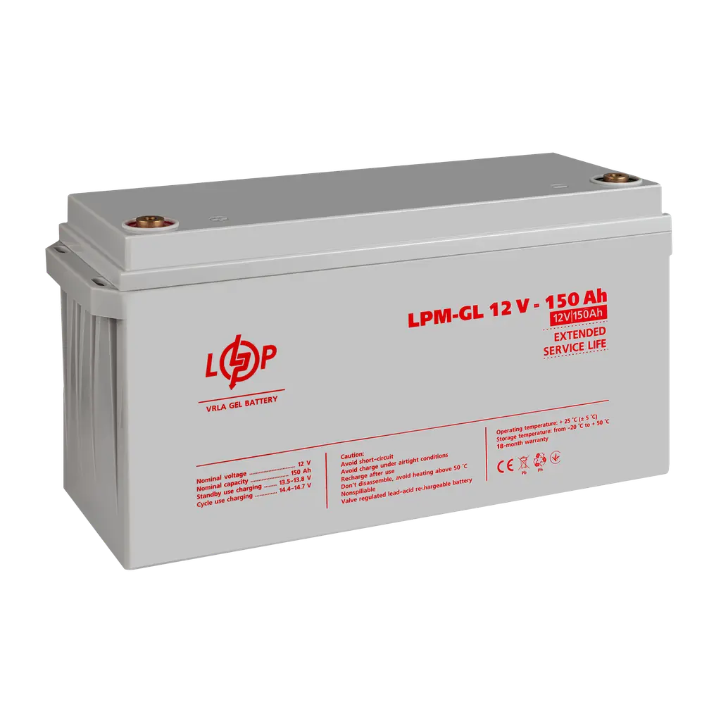 Акумулятор гелевий LPM-GL 12V - 150 Ah - фото 4