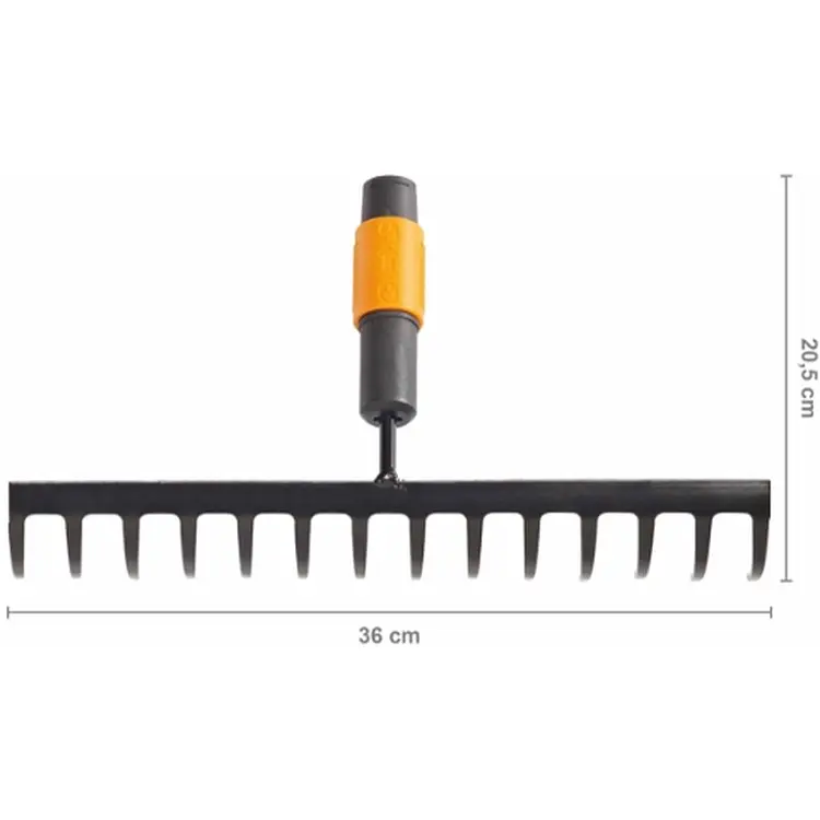 Граблі Fiskars QuikFit для грунту 14 зубів (1000653) - фото 3