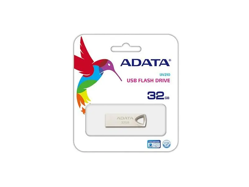 USB флеш накопичувач ADATA 32 GB UV210 Metal Golden Silver (AUV210-32G-RGD) - фото 2