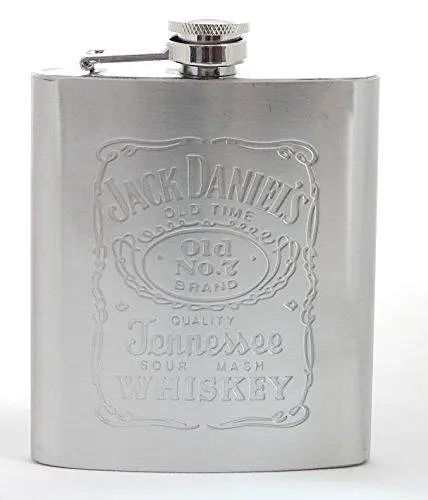Металева фляга для алкоголю Jack Daniel's Джек Деніелс 0.2 л подарункова фляжка для віскі або коньяку - фото 4