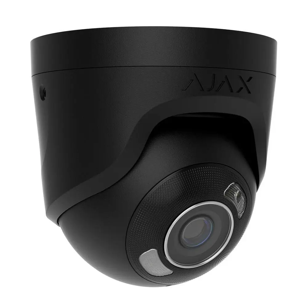 IP-відеокамера 5Mp Ajax TurretCam HL (5 Mp/4 mm) Black f=4mm, ІЧ+LED-підсвічування, з мікрофоном (26-00669) - фото 2