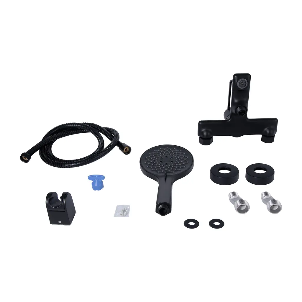 Змішувач для ванни Qtap Taurus (з душовим гарнітуром) QTTAU259BLM45662 Black Matt - фото 7