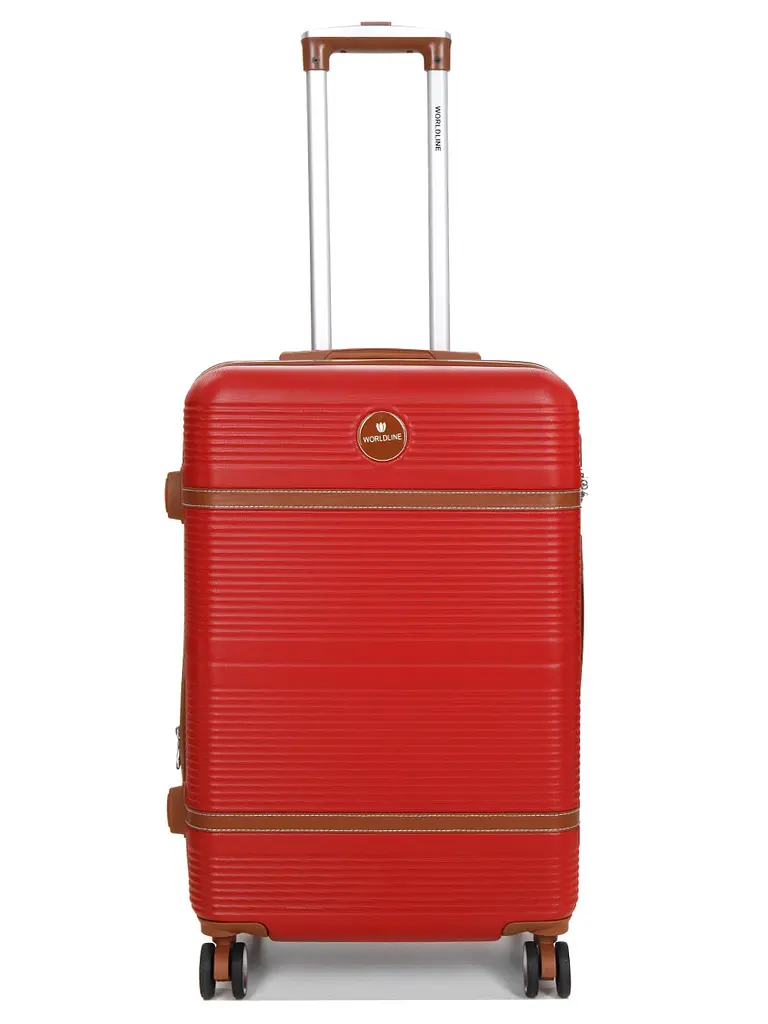 Валіза середня M ABS-пластик Worldline Airtex 629 67×45×27см 74л Червона - фото 2