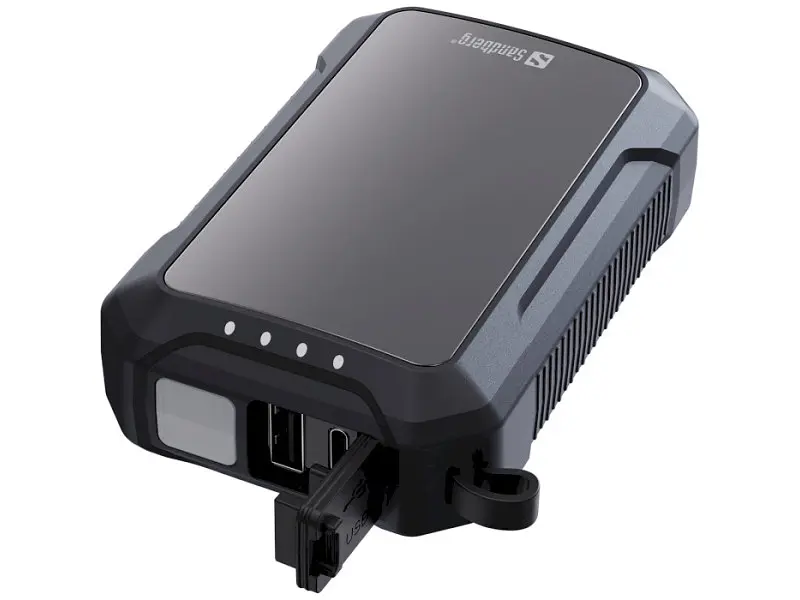 Зовнішній акумулятор (Power Bank) Sandberg 10000mAh Hand Warmer flashlight 1W USB-C/USB-A 2A/5V (420-65) - фото 2
