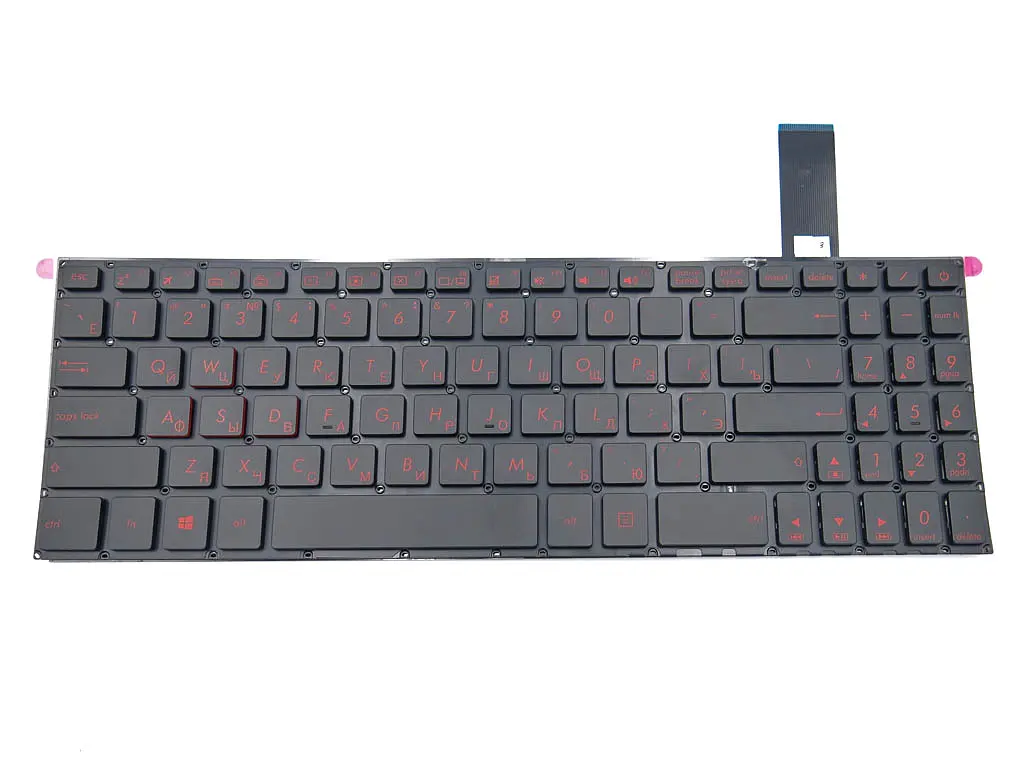 Клавіатура для ASUS FX570UD, FX570Z, FX570ZD, FX570U, X570U, X570UD, X570ZD, X570D, K570U, K570UD, K570Z, K570ZD (RU Black з підсвічуванням) - фото 3