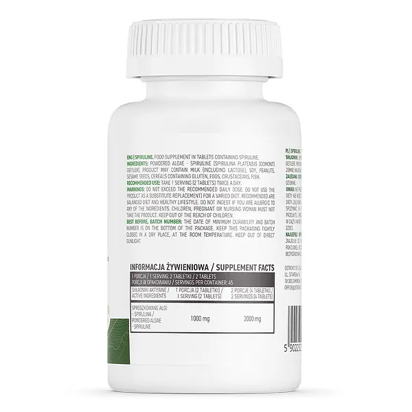 Натуральна добавка OstroVit Vege Spiruline, 90 таблеток - фото 2