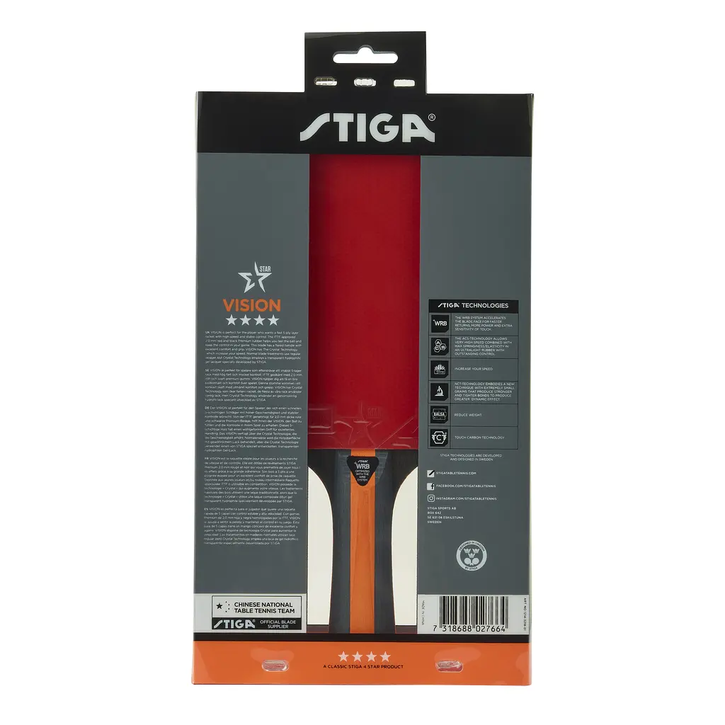 Ракетка для настільного тенісу Stiga Vision 4 Star FL (1214-3218-01) - фото 4