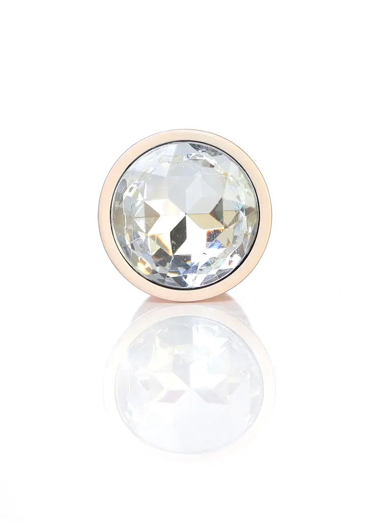 Анальна пробка - Jewellery Pearl Gold Plug Clear S - фото 2