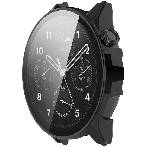 Чехол-накладка DK Пластик Gloss Glass Full Cover для Xiaomi Watch S1 Pro (black) - фото 3