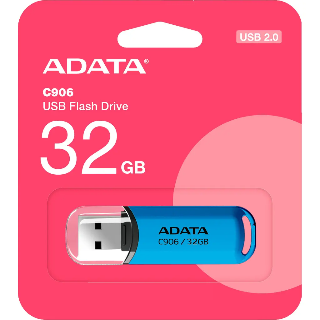 USB флеш накопичувач ADATA 32GB C906 Blue USB 2.0 (AC906-32G-RWB) - фото 3