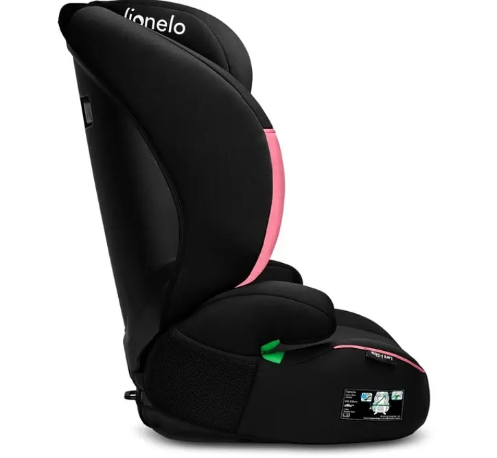 Автокресло Lionelo Lars I-Size Pink Baby, 15-36 кг, черное с розовым (LO-LARS I-SIZE PINK BABY) - фото 2