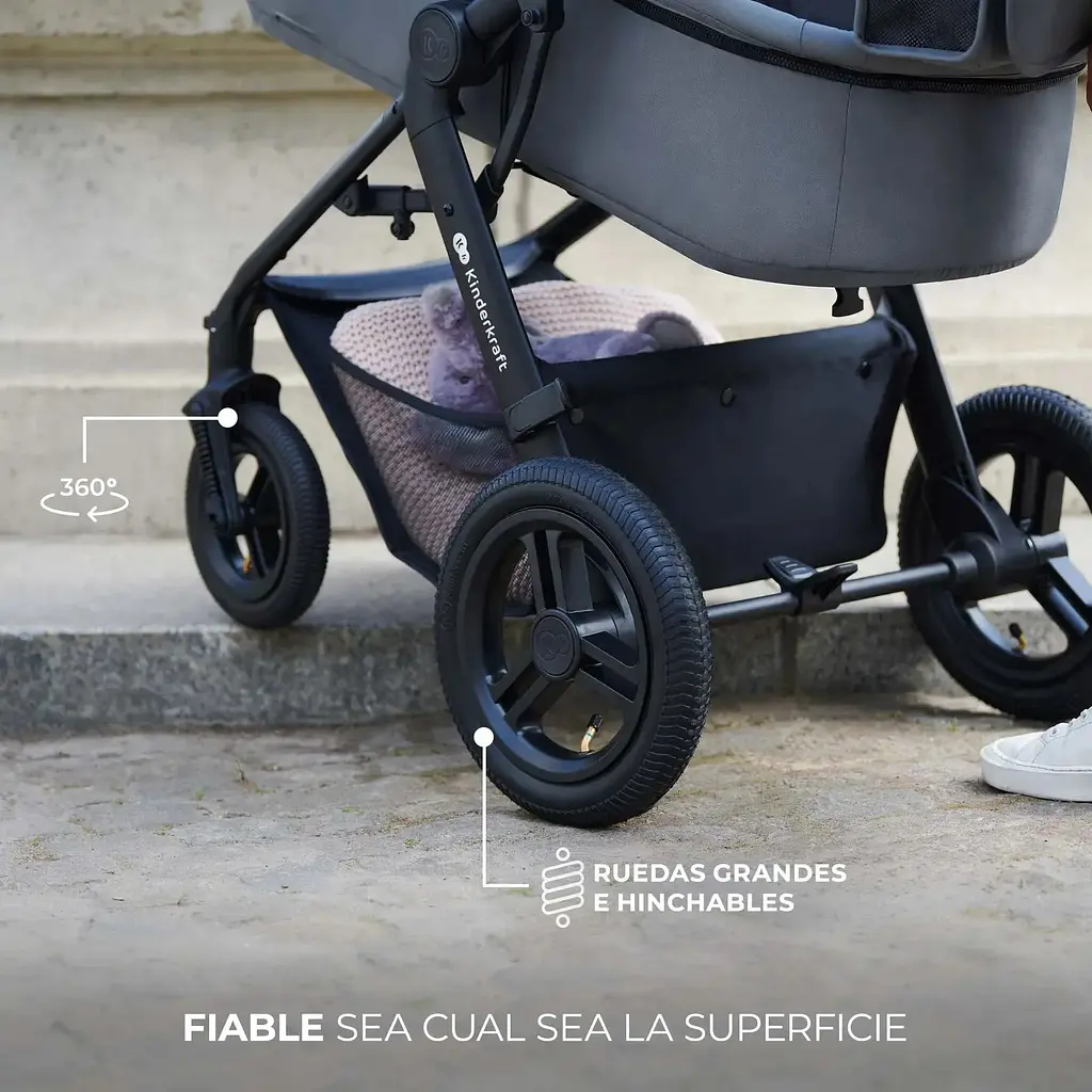 Коляска універсальна 3 в 1 Kinderkraft Moov 2 Air Light Gray (KSMOOV02LGR3000) - фото 19