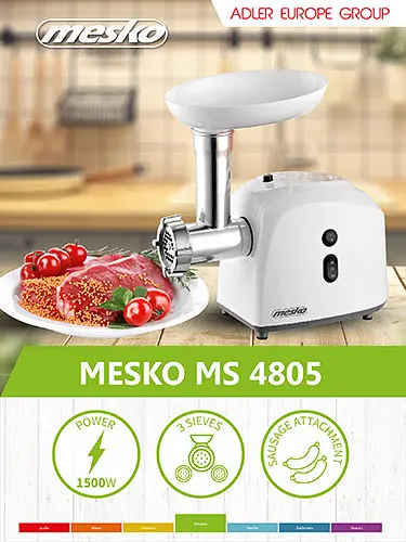М'ясорубка Mesko MS 4805 - фото 8