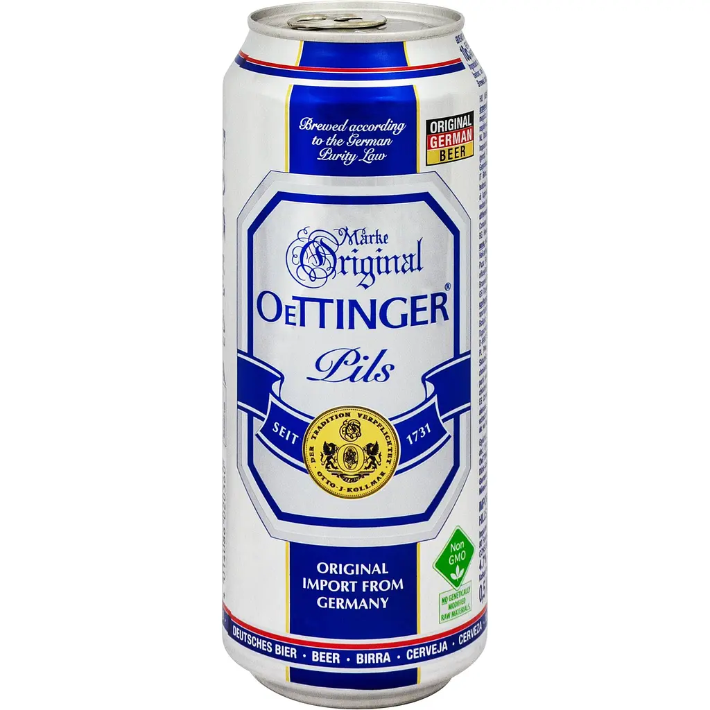 Пиво Oettinger Pils светлое 4.7% 0.5 л ж/б (910701) - фото 2
