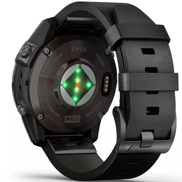Garmin Epix Pro Gen 2 Sapphire 47mm Carbon G. DLC Tit. with B. Leather Band (010-02803-30) - фото 2