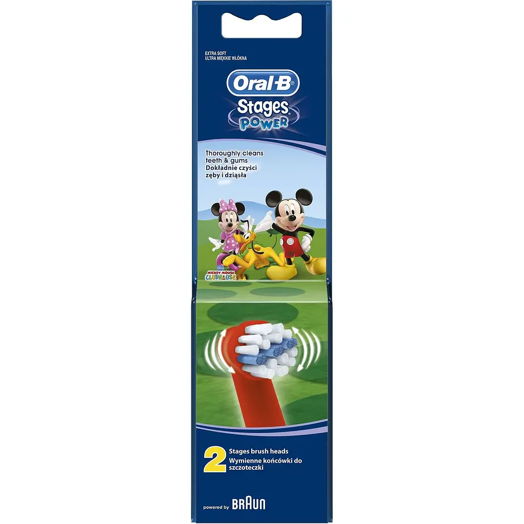 Набор насадок для электрической зубной щетки Oral-B Stages Power Mickey Mouse 2 шт. - фото 2