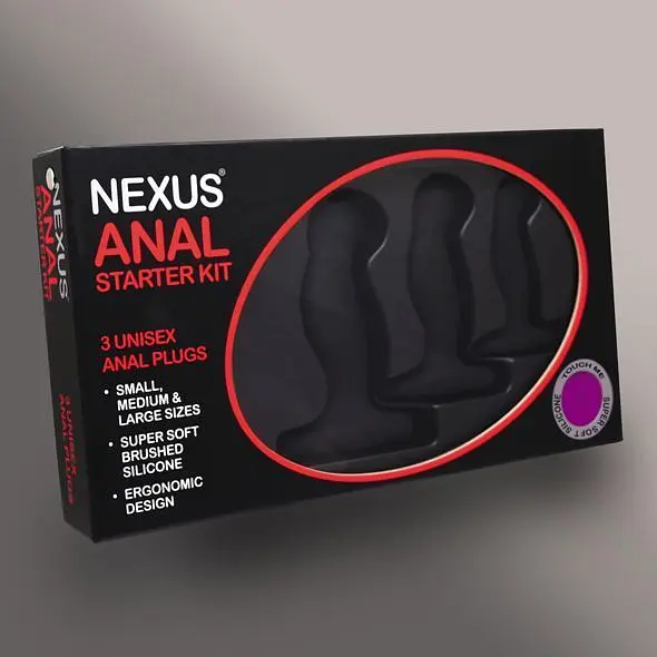 Набір анальних пробок Nexus Anal Starter Kit 3 шт. (чорний) - фото 3