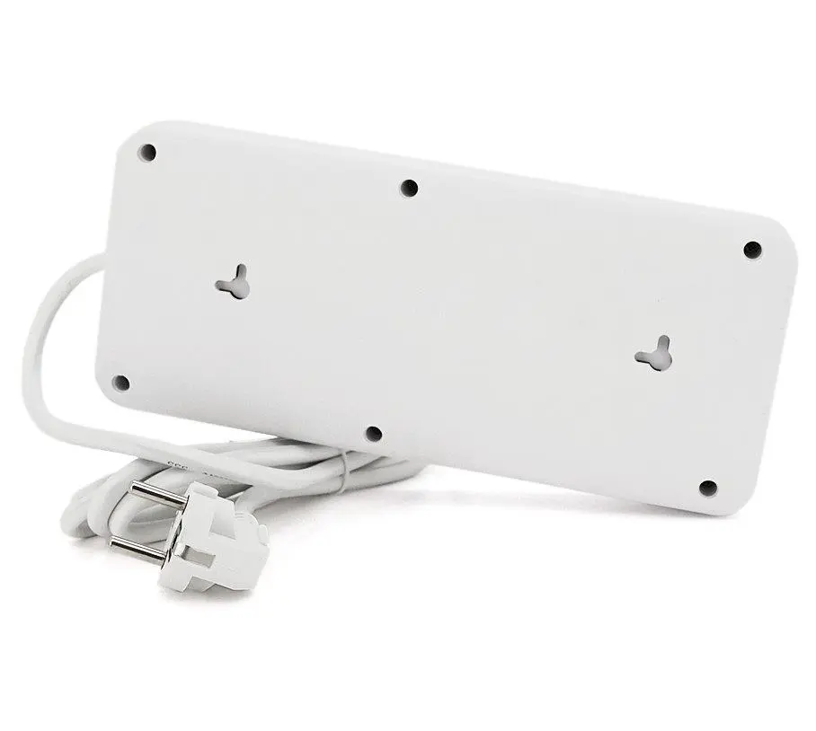 Мережевий фільтр подовжувач Voltronic F-33, 6 розеток EU, 2 м, 3х0,75 мм, 2500 W, White - фото 2