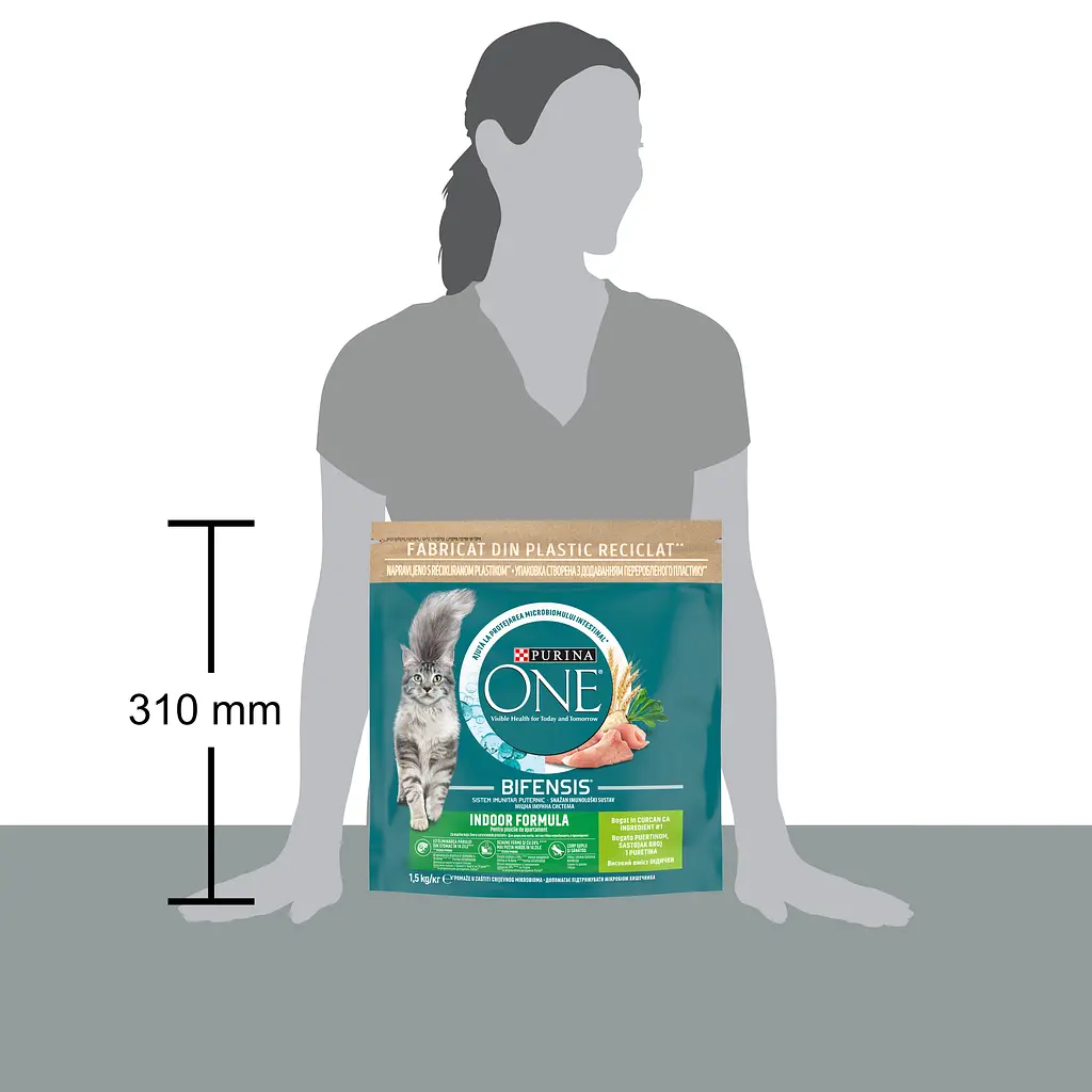 Сухой корм для взрослых домашних котов Purina One Indoor с индейкой и цельными злаками 1.5 кг (12425130) - фото 4