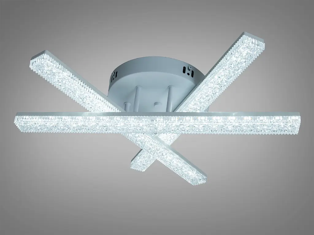 Сучасна стельова LED-люстра для кухні Diasha SX818/3WH — біла, 48 Вт, 50 см - фото 2