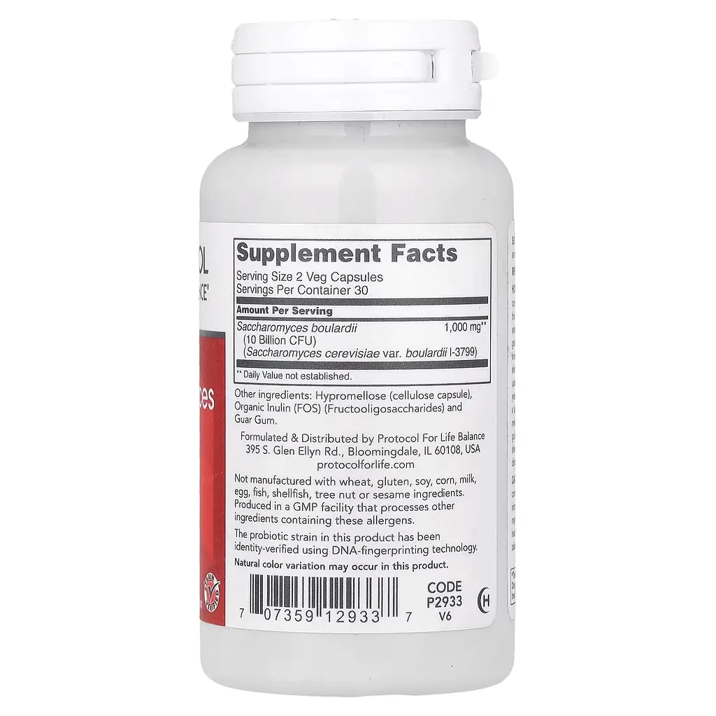 Сахаромицеты буларди Protocol for Life Balance Saccharomyces Boulardii 60 капсул - фото 2