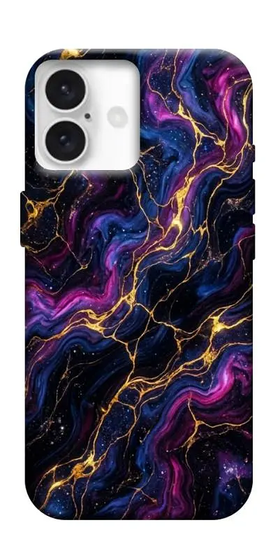 TPU чохол Demsky Purple space marble для Apple iPhone 16 Plus (6.7")