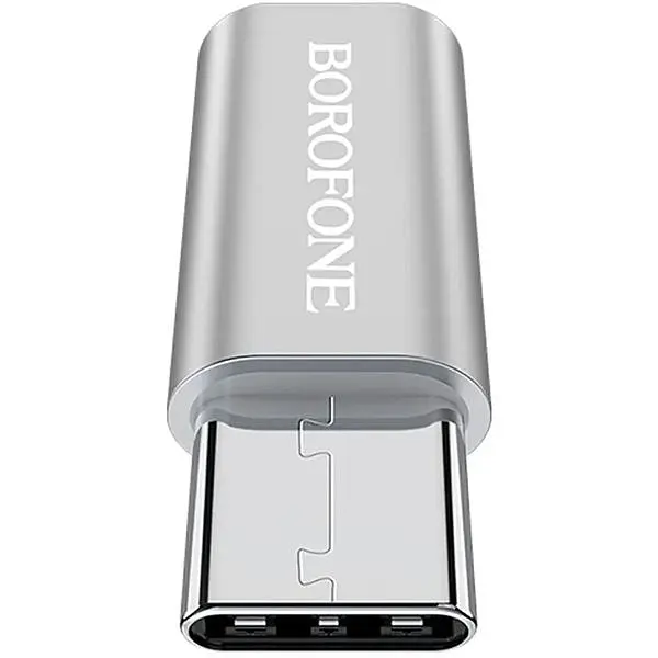 Перехідник Borofone BV4 adapter Micro-USB to Type-C Silver - фото 5